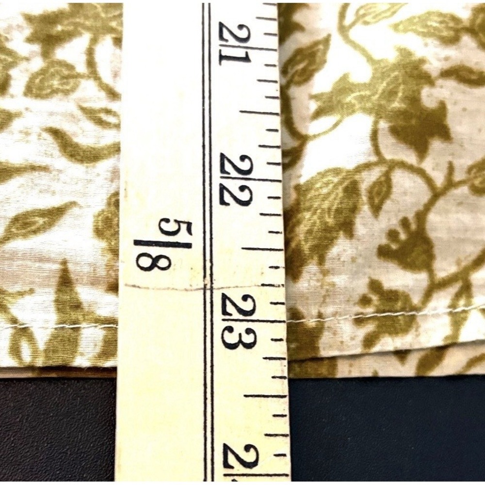 Madewell Batik Vine Floral Blouse Small Puff Sleeve V Neck 100% Cotton Boho - Picture 11 of 11